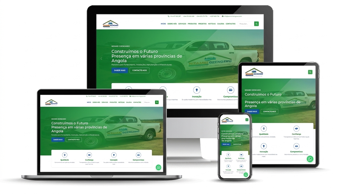 Criação, actualização e gestão de Websites